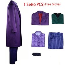 Batman The Dark Knight Joker Cosplay Costume Mens Halloween Party Fancy Outfits picture
