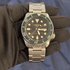 Seiko 5 Sports SRPD61K1 Men's Stainless Steel Green Dial 100M Automatic Watch picture