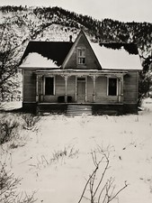 1960/72 Vintage ANSEL ADAMS Winter Farm House Nevada Landscape Photo Art 11X14 picture