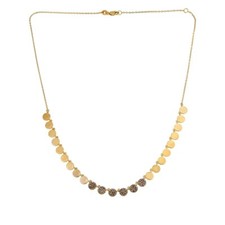 Rarities Carol Brodie Chocolate Diamond Sterling Silver Drop Disc Necklace picture