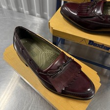 NEW Vintage Dexter Men's Burgundy Leather Kiltie Loafers #A159-4 Size 6.5 picture