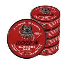 Locked In - Caffeine Nootropic Energy Pouches - Black Cherry Blast- 5 Pack picture
