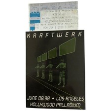 Vintage 1998 Kraftwerk Hollywood Palladium Concert Flyer & Ticket Stub LA Rare picture