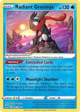 2022 PKM: SWSH10 Radiant Greninja (#046/189, Holo, Radiant Rare, Lightly Played) picture