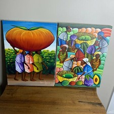Two Eye Catching Signed Francis Paraison Paintings on Canvas picture