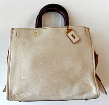 Coach Rogue 30 1941 Satchel Bag Chalk White Pebbled Leather with Shoulder Strap picture