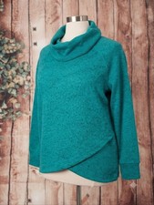 Ideology Womens Cowl Neck Fleece Pullover Sweater Size XXL picture