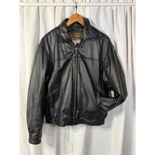 Vintage Wilsons Leather M. Julian Leather Bomber Jacket L 90s Black Thinsulate picture