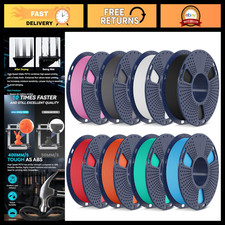 High-Speed 1.75mm PETG Filament - Multicolor 8-Pack for 3D Printing, 8 Colors picture