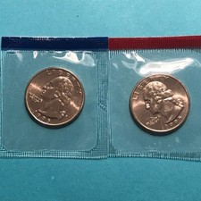 1995 P&D Washington Quarters  Unc in Mint Cello     picture