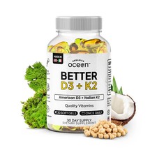 Organics Ocean Better D3 + K2 100% Organic Dietary Suppliment | 30 Softgels picture