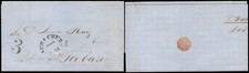 SAVOYSTAMPS-STAMPLESS MEXICO COVER 1852 to Tabasco -Vera Cruz cancel & # 3 stamp picture