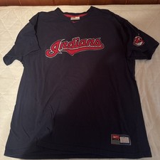 Nike Cleveland Indians T-Shirt Adult XL Embroidered Logo MLB Baseball Vintage picture