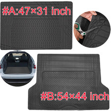 Heavy Duty Rubber Cargo Mat Liner All-Weather Trim-to-Fit Non-Slip Waterproof picture