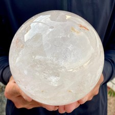 7.03LB Natural White Crystal Clear Quartz Crystal Sphere Ball Healing Meditation picture