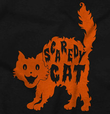 Funny Cat Trick or Treat Halloween Costume Graphic Vintage Tee picture