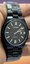 Beautiful Black-Tone Citizen Chronograph-Date Display Quartz Watch Japan Made picture