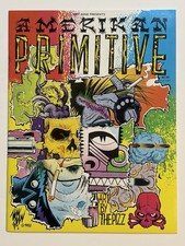 AMERIKAN PRIMITIVE: ART BY THE PIZZ (1988) Intro by Robt.Williams, LOWBROW VF/NM picture
