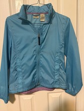 L.L.Bean Women's Light Blue Windbreaker Jacket Size 8 Regular picture