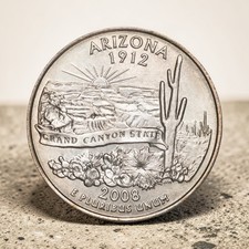 2008-D 25C Arizona State Quarter Lightly Toned USA BB052 picture