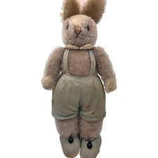 Antique Early 1900s J W Robinson Co Swiss Plush Bunny Rabbit Shoes Mohair 11