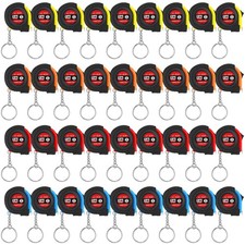 36 Pcs Father's Day Dad Gifts Mini Tape Measure Keychain Bulk Retractable Mea... picture