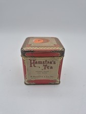 Vintage Hamstra’s Tea Tin Orange Pekoe H. Hamstra & Co Early 1900’s 4” Square picture