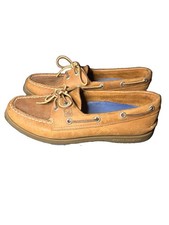 Sperry Authentic Original 2 Eye Boat Shoes Brown Leather  Size 8.5 picture