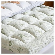 Bamboo Mattress Topper Deep Pocket Quilted Protector Twin-King picture