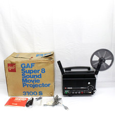 Vintage GAF 3100S Super 8 Movie Film 2 Speed Sound Projector NEEDS TUNE UP picture