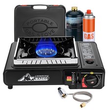 Portable Windshield Gas Stove with Propane Regulator for Camping Hiking Party picture