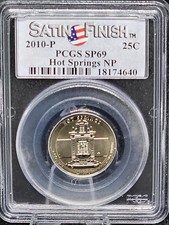 2010 P Hot Springs NP Satin Finish Quarter 25C PCGS SP69  picture