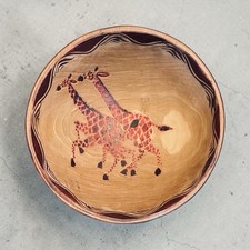 Vintage Hand-Carved African Wooden Bowl - 8