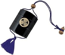 Samurai Inro Japanese traditional pill box Netsuke Mitsuba aoi Tokugawa large picture