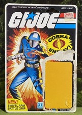 Vintage 1982 G.I. Joe COBRA COMMANDER v1 Full UNCUT Peach File Card Back GI ARAH picture