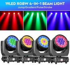 4x 380W LED Zoom Moving Head Stage Light RGBW DMX Beam Wash Lighting DJ Disco picture