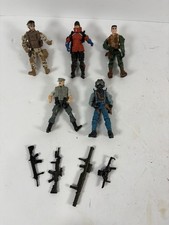 Lanard The Corps Elite Action Figures Lot of 5 Military Soldiers 4 Weapons Used picture