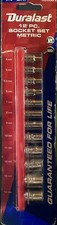 Duralast 12pc Socket Set Metric. Life Time Guarantee. Chrome picture
