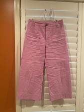 Anthro Maeve Colette High-Rise Wide-Leg Pants in Magic Fabric Raspberry 30P picture
