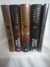 Fourth Wing, Iron Flame, Onyx Storm, Threshing Day 1st Editions , Signed Bookplt picture