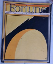 Vintage 1932 Fortune Magazine August Issue Volume VI Number 8 picture