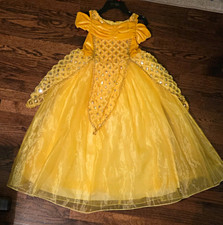 Girls Princess Costume Dress - Yellow Sequin Dress, Princess Theme picture