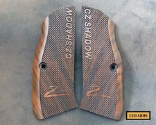 CZ Shadow 2 Turkish Walnut Wood Grips. Checkered. Handmade. USA Based Seller picture
