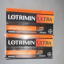 TWO Lotrimin Ultra Antifungal Foot Cream  1.1 oz EXP 2027 total 2.2OZ picture