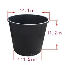 10X 7gallon Heavy Duty Premium Black Plastic Nursery Plant Container Garden Pot picture