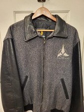 Vintage STAR TREK: TNG KLINGON Bomber JACKET, Leather, Wool, Licensed picture