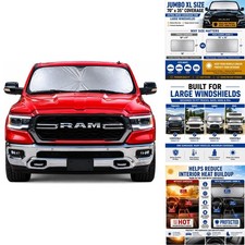 Road Charms Windshield Sun Shade - Jumbo XL (70 x 35 Inches) Car Window Shade picture