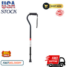 Equate Mobility Aluminum Offset Handle Cane with Foam Handle, Adjustable Height, picture