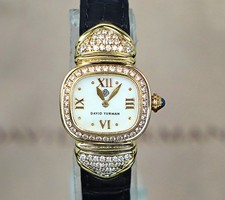 $13500 Ladies David Yurman Cable MOP 18k Yellow Gold Diamond Bezel Watch T-22814 picture