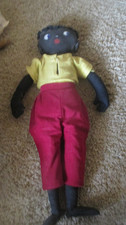 RARE Antique Black Cloth Doll  22